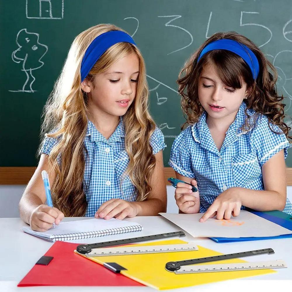 Складная линейка с прозрачной шкалой, нетоксичная, для начальной школы, канцелярская линейка для учеников