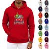 Мужское и женское рождественское худи с капюшоном и длинными рукавами