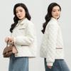New Autumn and Winter Fashionable Rhombus Plaid Light Cotton Coat for Women with Short Down Jackets and Jackets for Small People