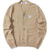 CDG Play Свитеры Мужские Бежевый V-образный вырез Умеренный Кардиган AZ-N066-051-2