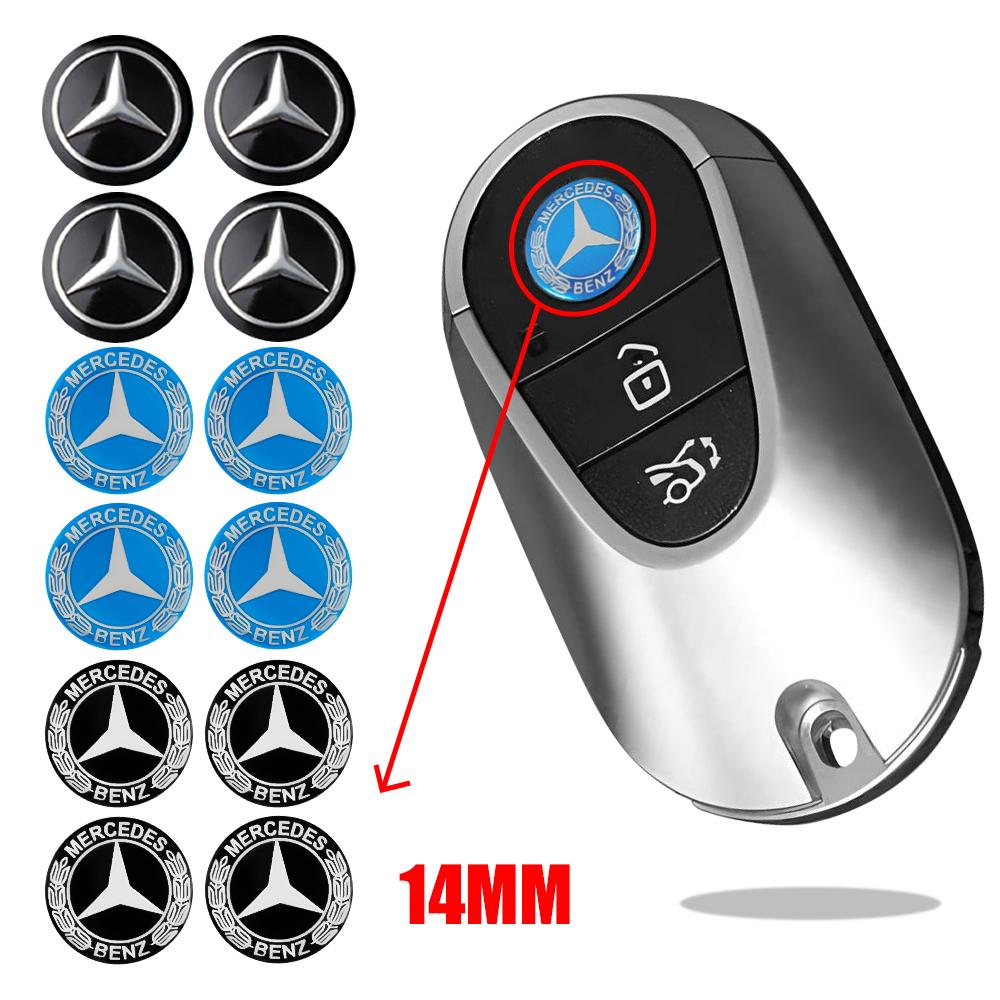 14mm Car Key Badge Replacement Key Stickers For Mercedes Benz AMG E S C A B Class GLE GLS CLS GLC CLA GLA GLK GLB W205 W206 W221 CY4
