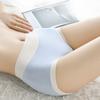 Unmarked Mid Waist Plus Size Women's Underwear Ice Silk Breathable Antibacterial Crotch Wrapped Triangle Women's Contrasting Colors Panties