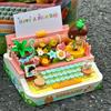New Product Meat Sauce Flower Field Typewriter Building Blocks Kawaii Girl Decoration Decoration Ornament Festival Gift