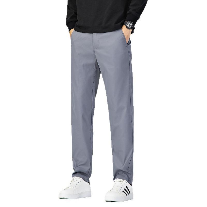 Брюки Мужские Осенне-зимние Новые Мужские Не мнущиеся Деловые Повседневные Брюки Модные Универсальные Свободные Прямые Высокие Мужские Брюки