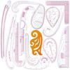 Empire Sewing Ruler and French Curve, Used for Pattern Making Drafting, Transparent Plastic Fashion Designer Ruler Pieces Assemb