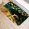 Коврик для входной двери с золотым принтом для кухни, ванной, коралловый бархатный ковер, красочный коврик для дома, нескользящий коврик, домашний декор