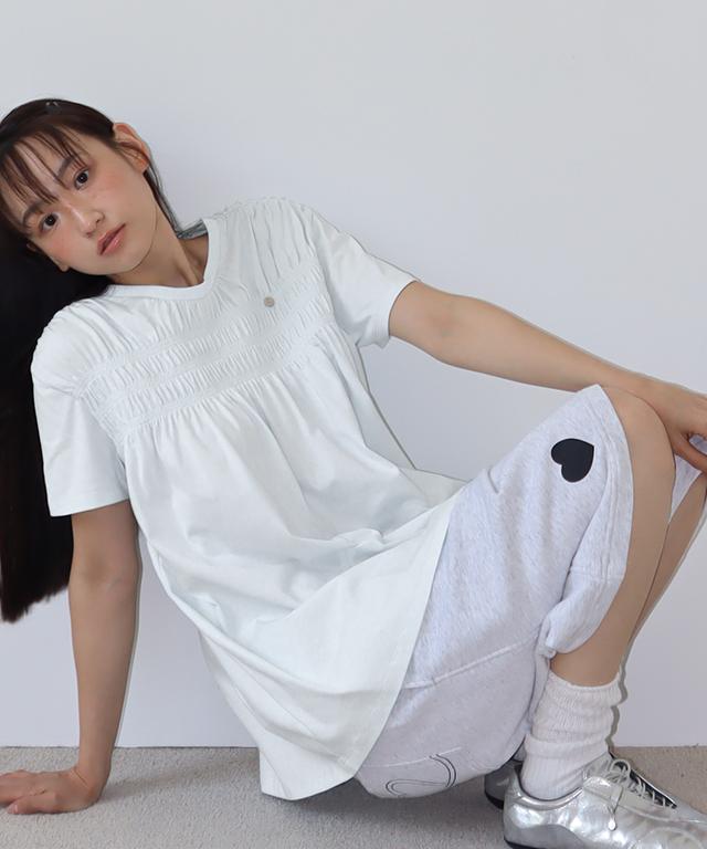 RONRON Smoked Flare T Shirt White