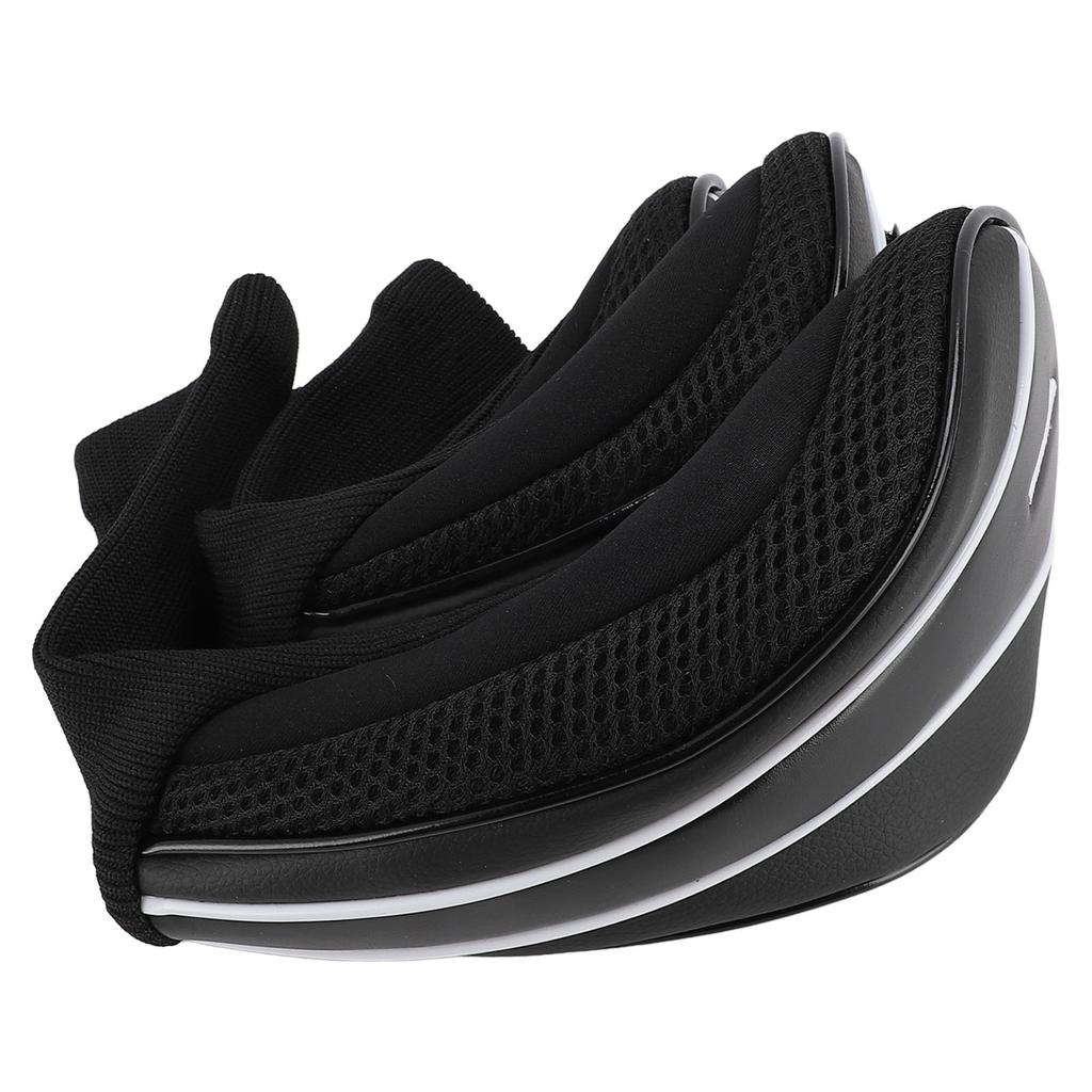 3 шт. Чехол для головки клюшки со сменными номерными табличками, длинная горловина, устойчивый к царапинам, дышащий ПУ чехол для головки клюшки