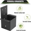 1pcs Pergola Bracket Wall Mount Set Replacement Pavilion Column Connector With Screws Galvanized Steel Bracket Hardeware Kit