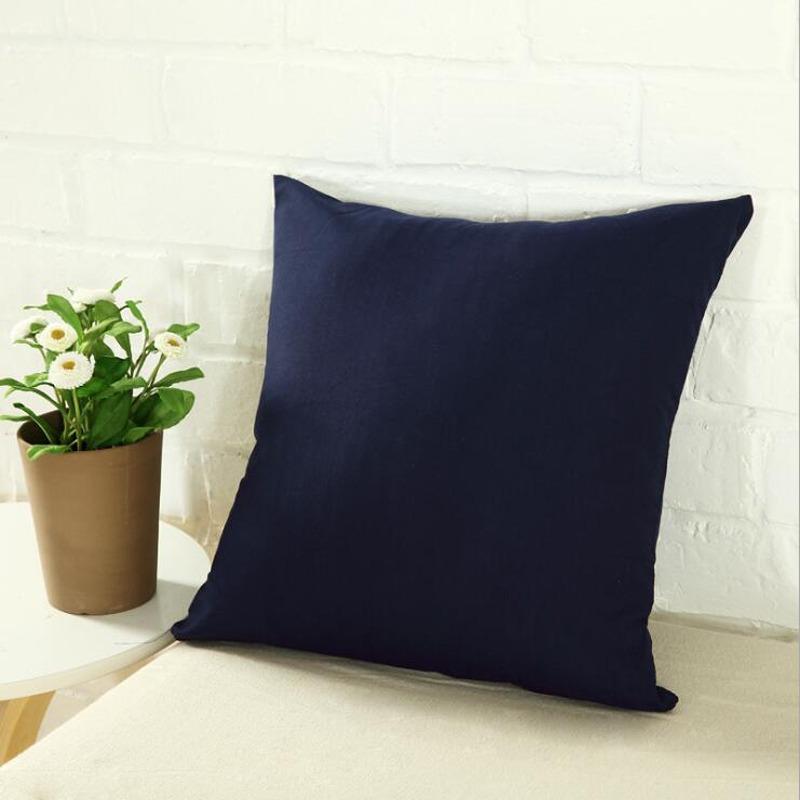 Candy Color Cushion Cover Solid Color Pillow Case Cover Decorative Pillowcase Seat Car Cushion Cover Pillow Case Home Supply