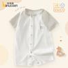 Baby short-sleeved jumpsuit summer thin cotton A-class baby boneless hoodie newborn cartoon casual crawling suit
