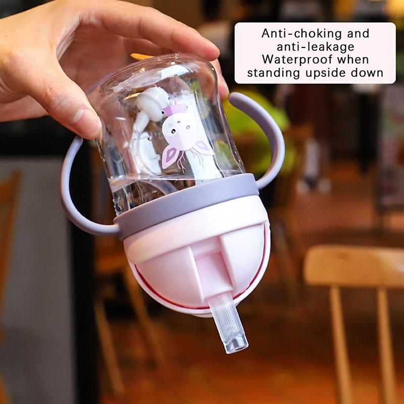 250 мл детская чашка для питья, бутылочка для кормления с соломенным гравитационным шариком, бутылка широкого калибра, герметичная уличная портативная детская чашка