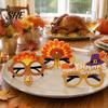 Thanksgiving Party Glasses Turkey Glasses, Funny Harvest Eyewear for Kids Theme Dress Up Accessories Adults, Felt Pumpkin Decor Photo Prop,