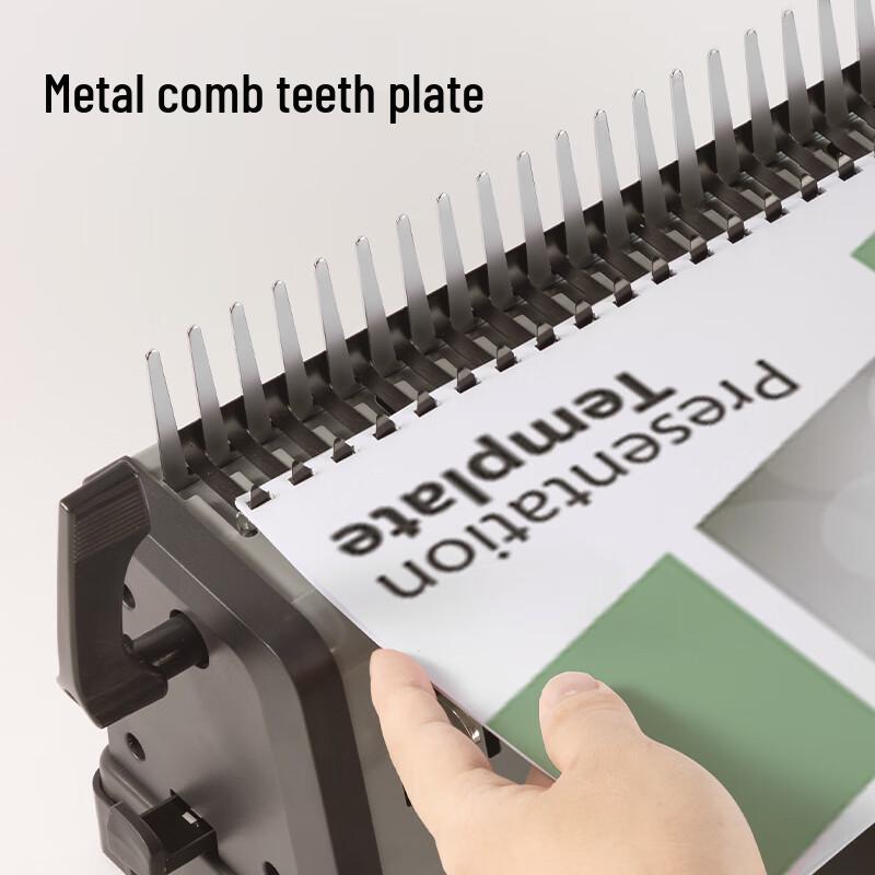 Deli 21-Hole Adjustable Comb Binding Machine CN plug (adapter included)