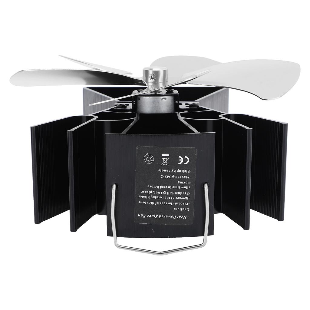 Вентилятор для дровяной печи с 5 лопастями, вертикальный вентилятор для камина с трапециевидным основанием, работающий на тепле, с циркуляцией тепла