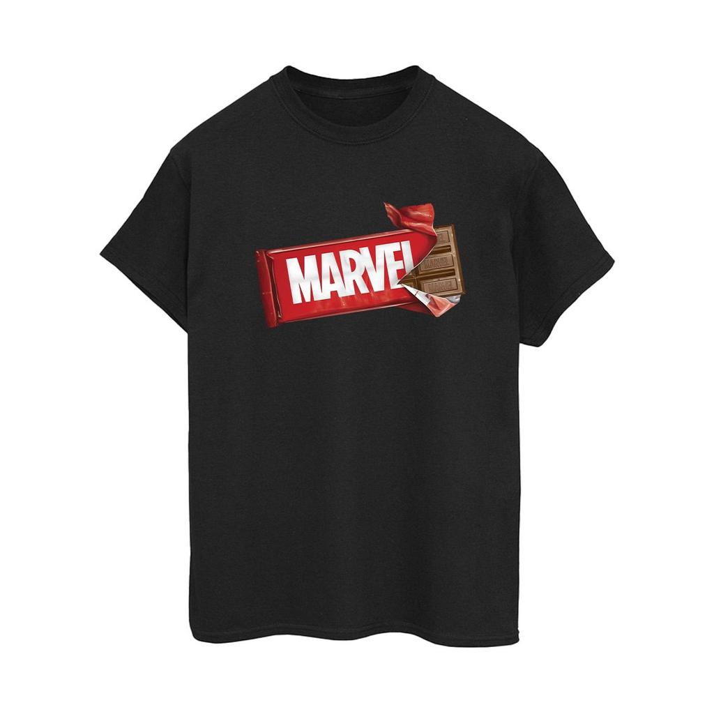 Marvel Universe Womens/Ladies Marvel Chocolate Cotton Boyfriend T-Shirt
