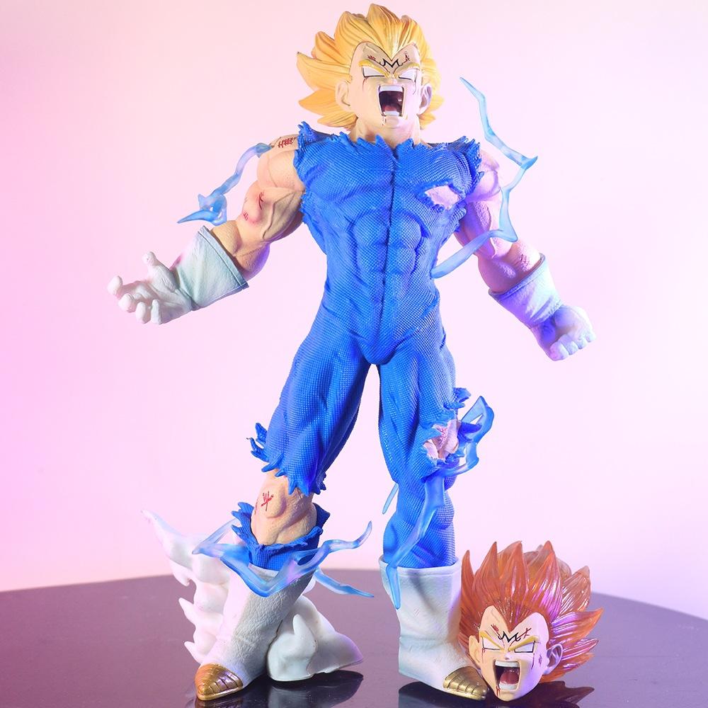 Anime Dragon Ball Z 27cm Demonization Vegeta Self-destruction Figure Scene Super Saiyan Action Figures Pvc Statue Model Toy Gift