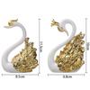 Baking Decoration Table Decorative Anniversary Ornament Cake Topper Swan Figurine Miniatures