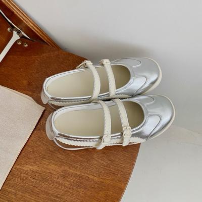 Высококачественная версия ~ розовые туфли Мэри Джейн от Ghost, балетки с внутренним увеличением высоты, одинарные туфли на плоской подошве, новые женские кожаные туфли небольшого размера