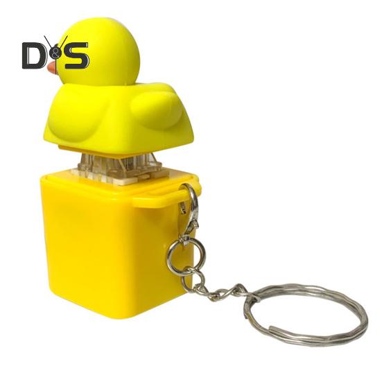 1/2/3 шт. крякающая утка клавиатура брелок-фиджет со звуком и светом снятие стресса дети взрослые пищащая электрическая желтая утка клавиша щелчок сенсорная игрушка