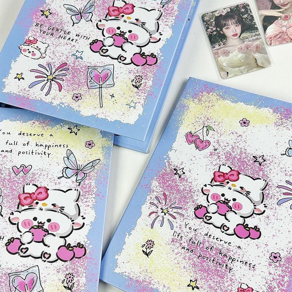 Beautiful Hand Drawn Photo Album Binder Photocard Collection Books Cartoon Photocard Holder Gift