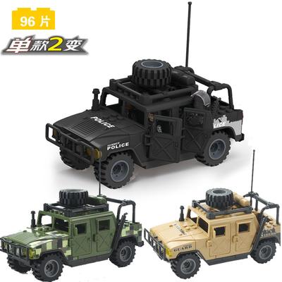 Военный Humvee Jeep H1 времен Второй мировой войны 2 режима Бронированный автомобиль Армейский автомобиль Строительные блоки Кирпичики Классическая модель Фигурка Moc Игрушки Мальчики Дети Подарок