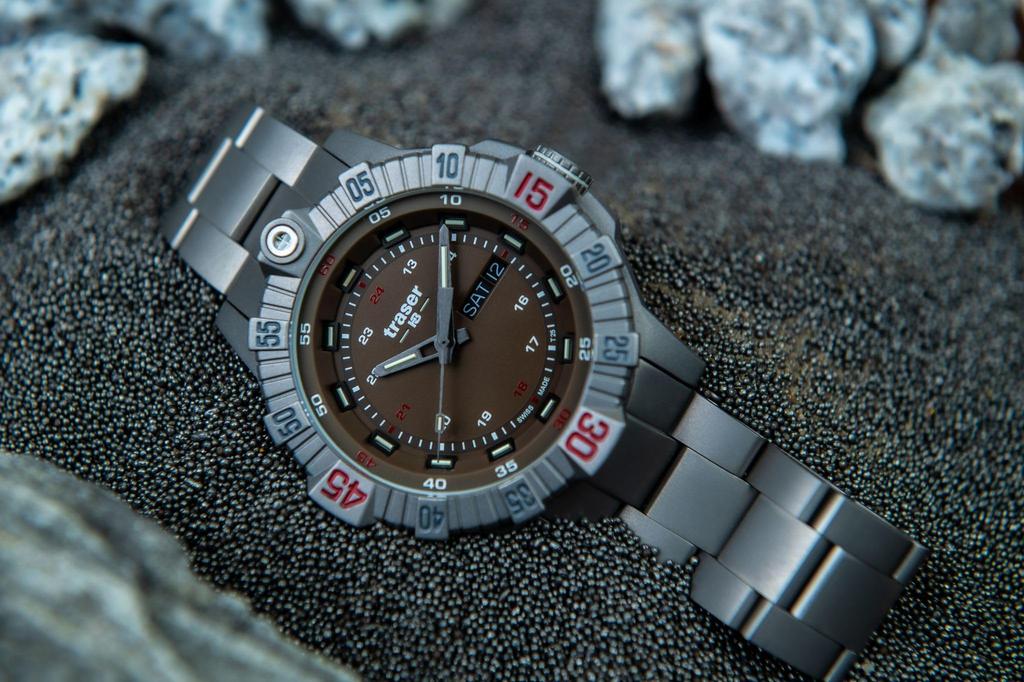 Watch Tracer P99 T Tactical Brown 9031614 Gray [TRASER] Men's