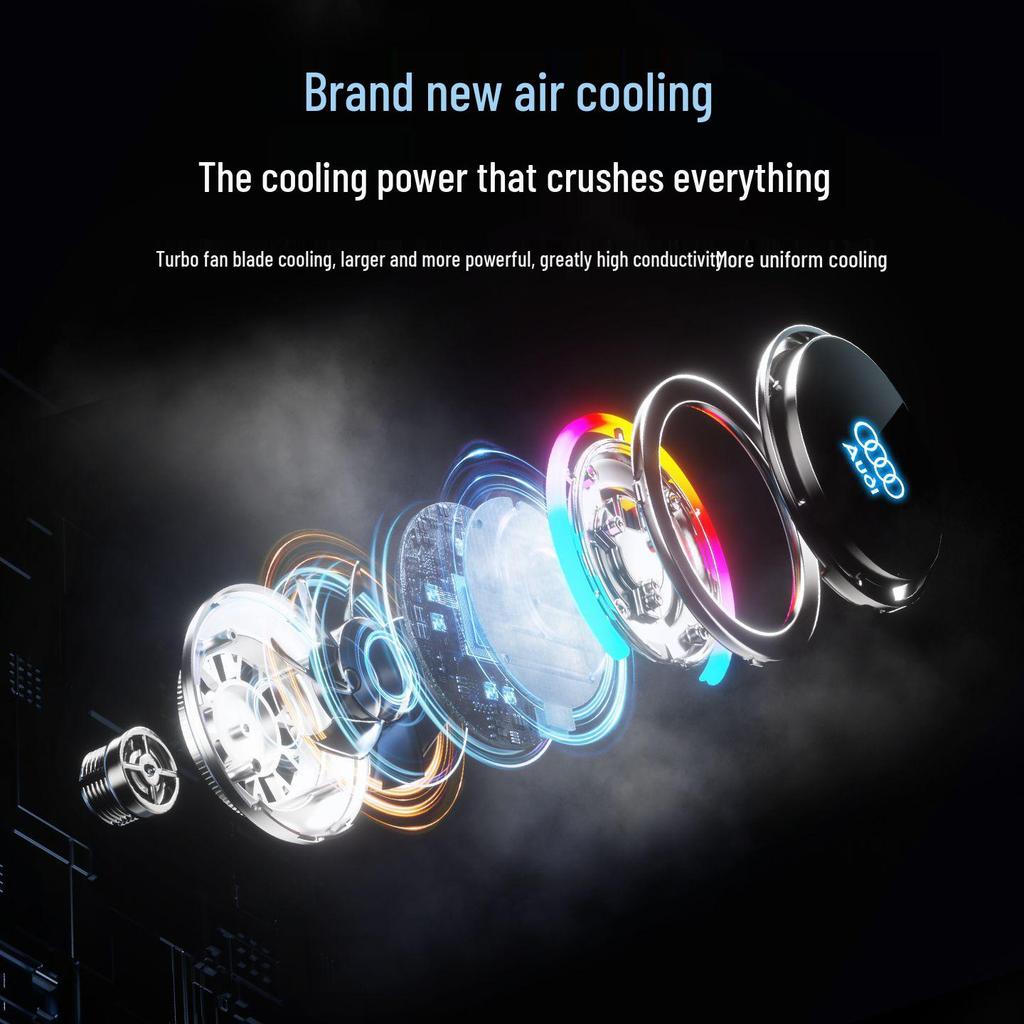 AION Y/V/S Dedicated Wireless Charging Magnetic Phone Holder with Air Cooling for In-Car Navigation