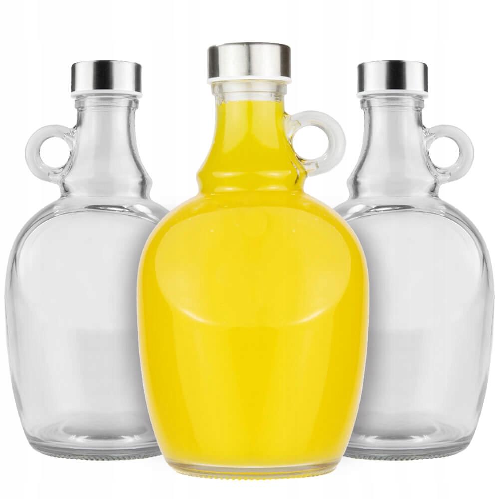 12x GLASS BOTTLE GALLON WITH HANDLE 1.5L FOR WINE, LIQUEUR, JUICE, GIFTS