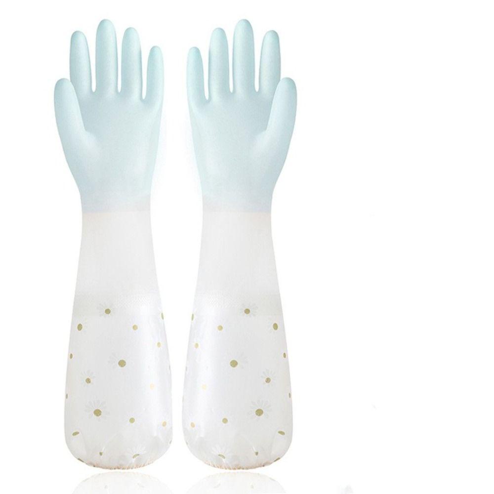 Waterproof Durable Kitchen Clean Tool Dishwashing Gloves Household Scrubber Cleaning Gloves