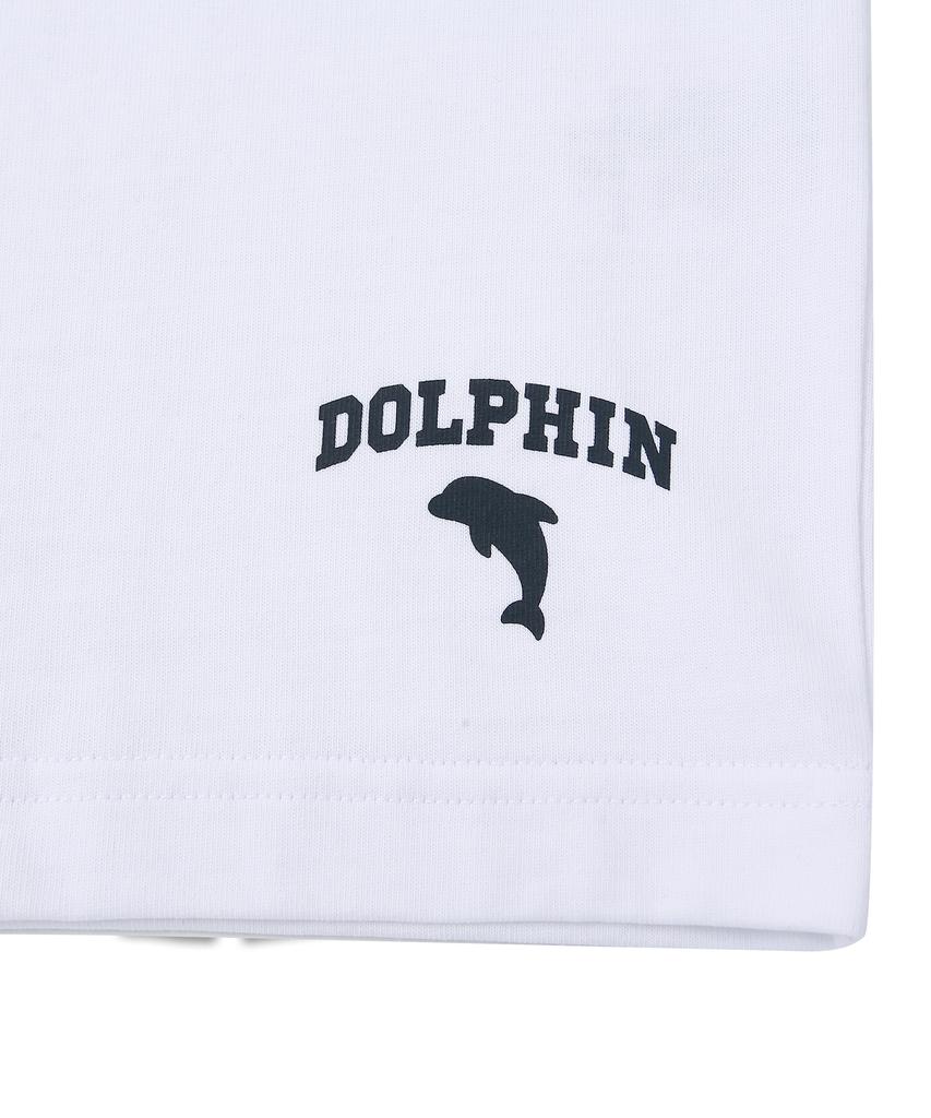 DOLPHIN WAVE APPAREL Dolphin Silicone Print Raglan Long Sleeve T-Shirt Navy