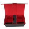 Card Deck Box with 3 Drawers Large Capacity Magnetic Closure PU Leather Game Card Storage Box for Holding Over 200 Cards