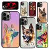 Мультяшная собака Немецкая овчарка Мягкий чехол для телефона iPhone 17 Air 16 15 14 Max Plus 11 12 13 Pro Max Чехол для телефона Fundas