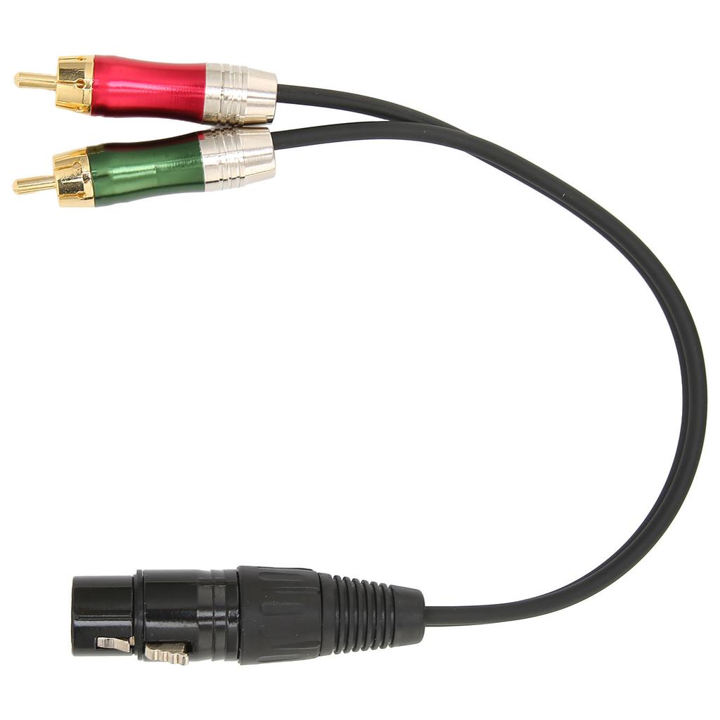XLR Female 3 Pin to Dual RCA Male Plug Adapter Unbalanced Y Splitter Patch Cable for Amplifier Mixer MicrophoneXLR