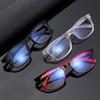 Eyewear Clear Lens Square Flat Mirror Computer Eyeglasses Frames with Blue Film Reading Glasses