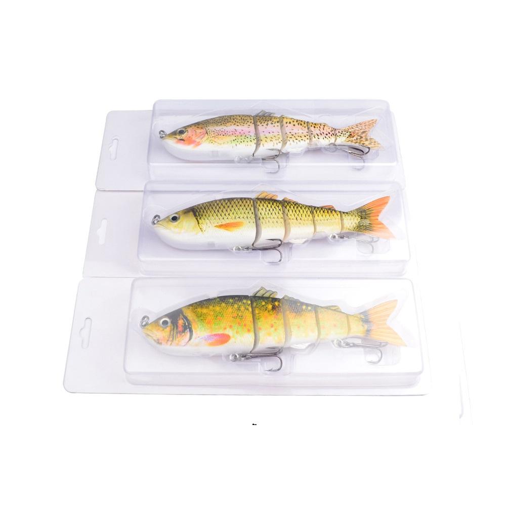 Приманка для рыбы, 26 см, пластиковая биомиметическая жесткая приманка, 177 г, большая приманка для пресноводного окуня, 6 цветов, приманка для рыбы с несколькими узлами