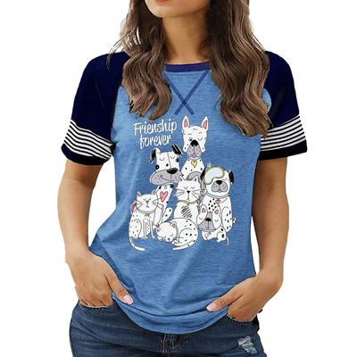 Модная женская футболка больших размеров с круглым вырезом, короткими рукавами и цветочным принтом на лето