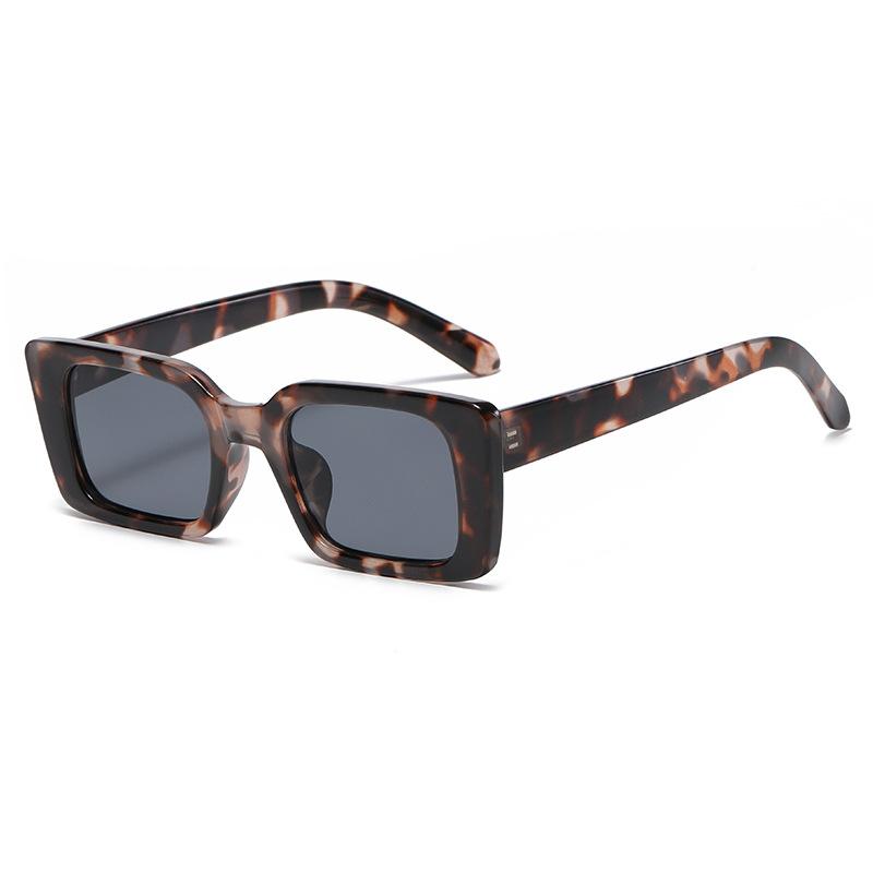 Прямоугольные Модные Солнцезащитные Очки Мужские Хип-Хоп Винтажные Дизайнерские Черные Очки Солнцезащитные Очки Маленькая Оправа Личность Lentes