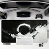 Mouspad Large Black and White Wave Gaming Mouse Pad Desk Mat for Full Keyboard Coverage Gamer Room Decoration Office Desk Pad