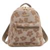 Fashionable Soft Pu Backpack For Women With Unique Street Style In Black Khaki Pink