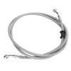150cm59.1in Motorcycle Brake Line Silver Steel PVC Heat Insulation Universal Motorbike Accessory
