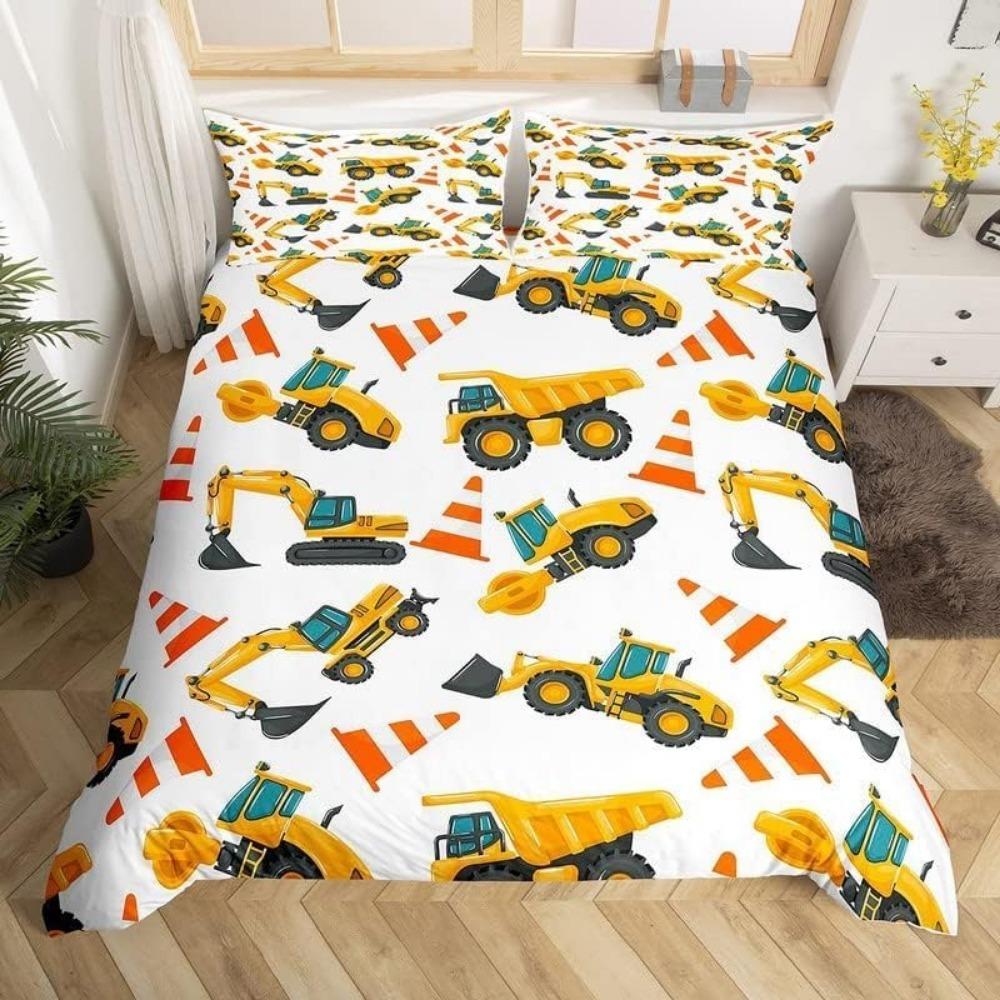 Cartoon  Car Aeroplane Toddler Bedding Motif,Microfibre Bedding Sets, Children's Bed  for Teenagers  Adult Red Blue Quilt Cover