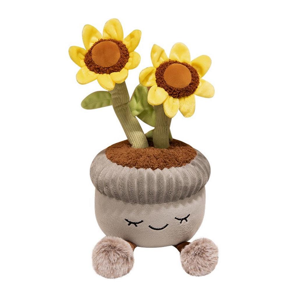 Cute Cartoon Potted Plant Ornament Plush Toy Doll Desktop Decoration Flower Doll Girl Gift,Cute Ornament,Children, Couple Doll Gifts,1pc