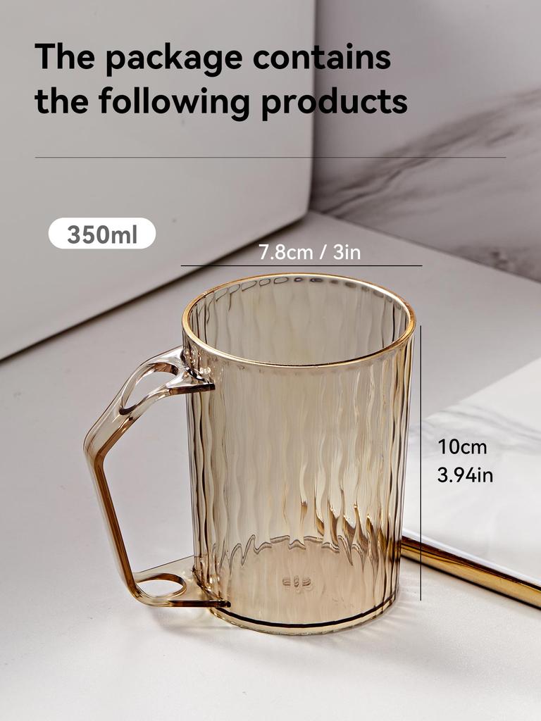 Light Luxury Wash Cup Ins Wind Mouthwash Cup Transparent High Beauty Toothbrush Cup Household Toothware Cup