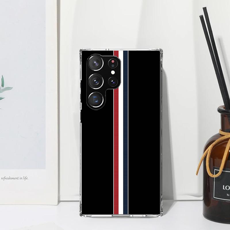 Luxury Sports Line Cool Stripes Phone Case For Samsung Galaxy Note 20 Ultra 10 Plus 9 8 M11 M12 M21 M30S M32 M51 M52 J4 J6 + J8