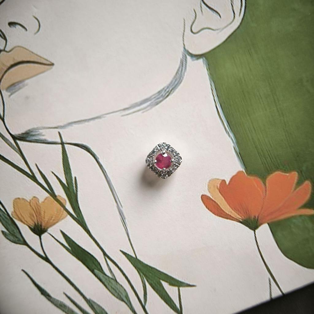 Silver Pendant with Ruby 0.525ct (2187875)