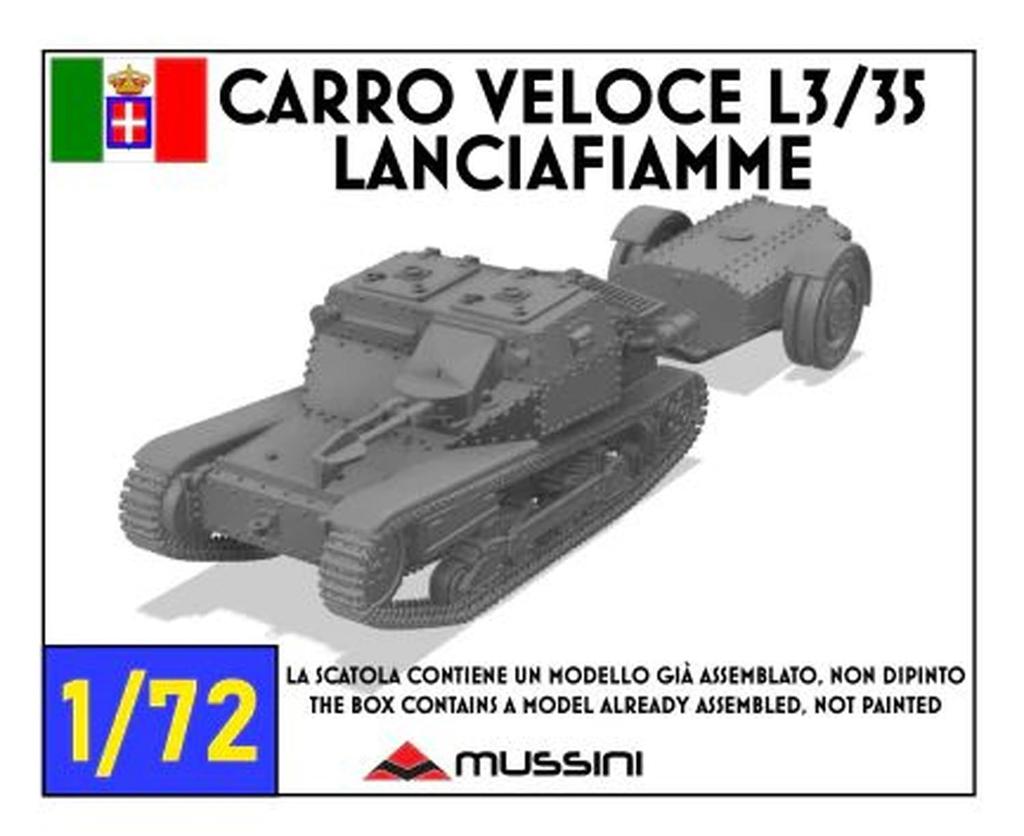 Mussini 1/72 Вторая мировая война Итальянский Carlo Veloce L3/35 Огнемет Набор из смолы MM072-020 (танк)