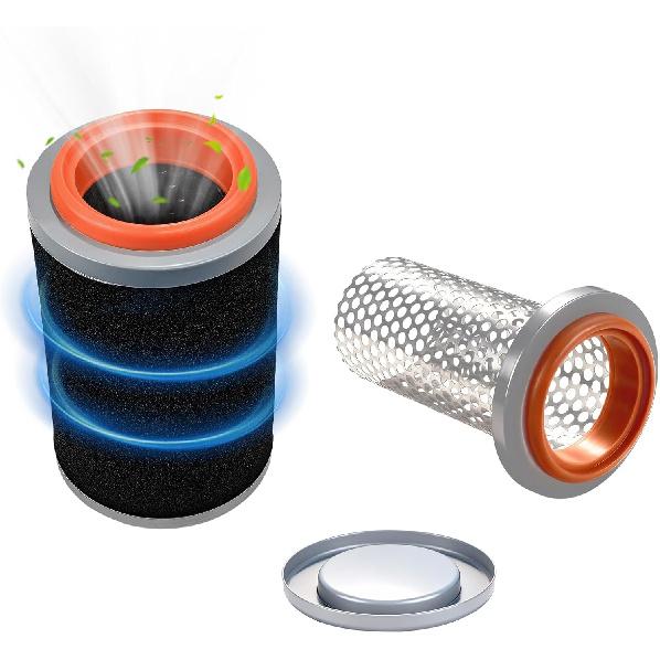 ATV Air Filter with Guide Cage & End Cap Kit for YFM350 Grizzly 350/YFM400 Grizzly 400/YFM400 Grizzly 450/YFM350 Bruin 350/Kodiak 400 450