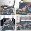 Outer Space Planet Galaxy Print Flannel Blanket Universe Star Soft Warm Throw Blanket Sofa Bed Kids Astronomy Home Decor Gift