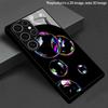 Красочный чехол для телефона с узором из пузырей, 2D, для Samsung S26 S25 S24 S23 S22 S21 S20 A56 A36 A16 - Стеклянная защитная крышка